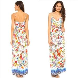Yumi Kim ‘Cleo’ Faux Wrap Maxi Dress, 100% silk in Floral Vintage Poppy -Small.